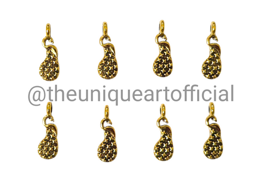 Peacock Small D12 Gold Charm