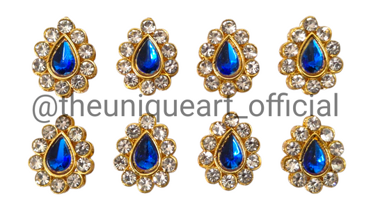Blue Drop With Border Zircon Stone