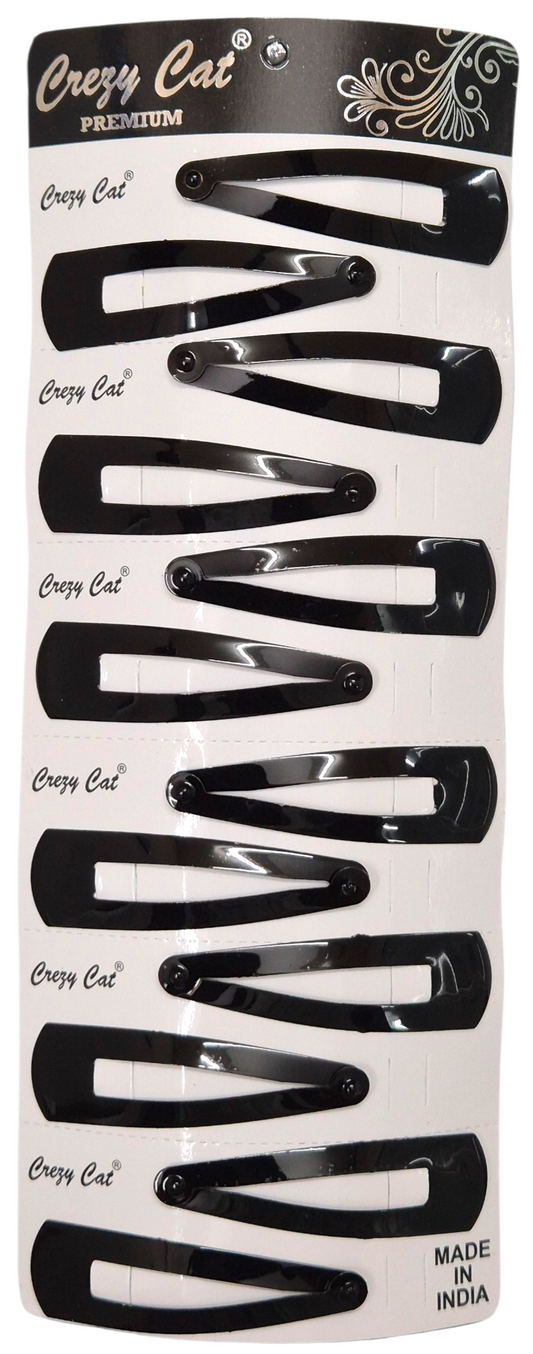 High Quality Black Tic Tac Clip 6cm Pack Of 12 Pieces