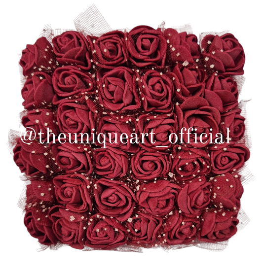 Foam Flower Maroon (6pcs)