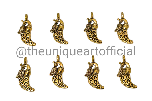Peacock Small D14 Gold Charm