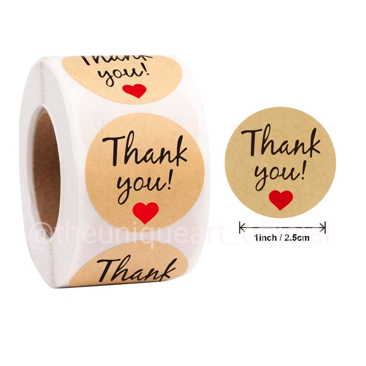 Thank You Stickers 500pcs Roll (D1)