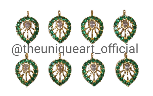 Drop Green (T/P) Silver Zircon  High Quality AD Stone