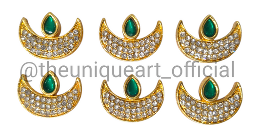 Green Moon with Glass Chaton