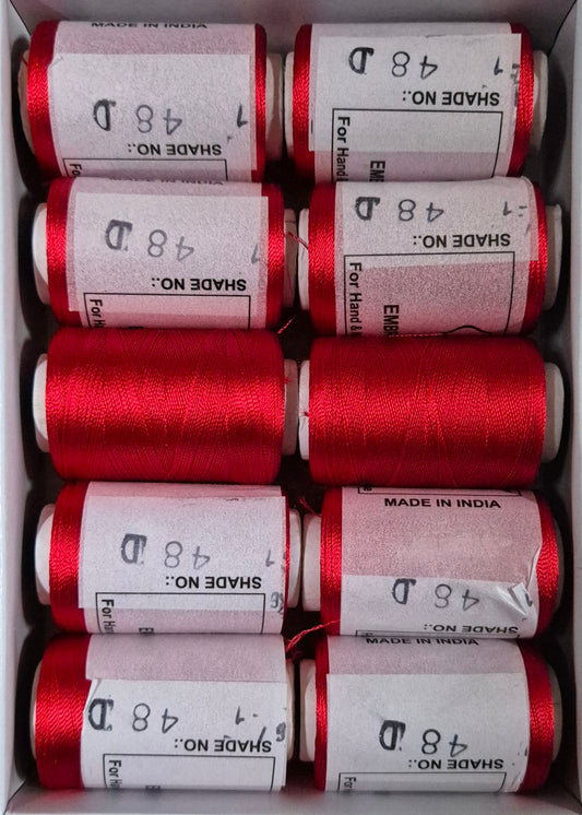 Silk Thread Bright Red (48D)