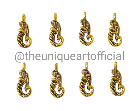 Peacock Small D13 Gold Charm